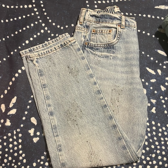 Crystal Embellished Kids Jeans - Picture 2 of 5